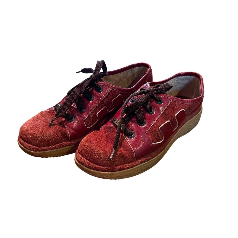 Vintage Famolare Suede Earth Tone Sneakers, Retro, Athleisure, Size 7